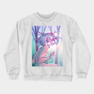 Deer Girl Art Crewneck Sweatshirt